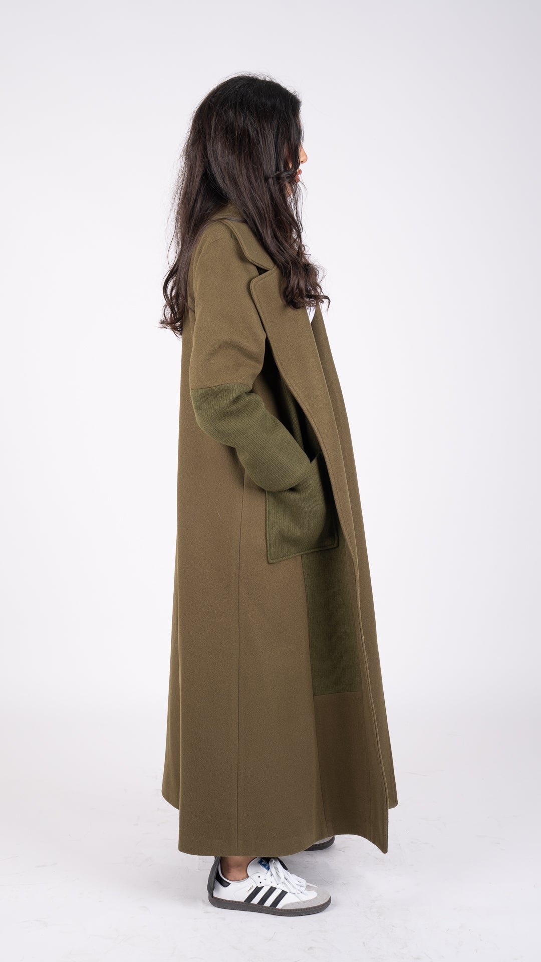 Mix Material Coat  جاكيت