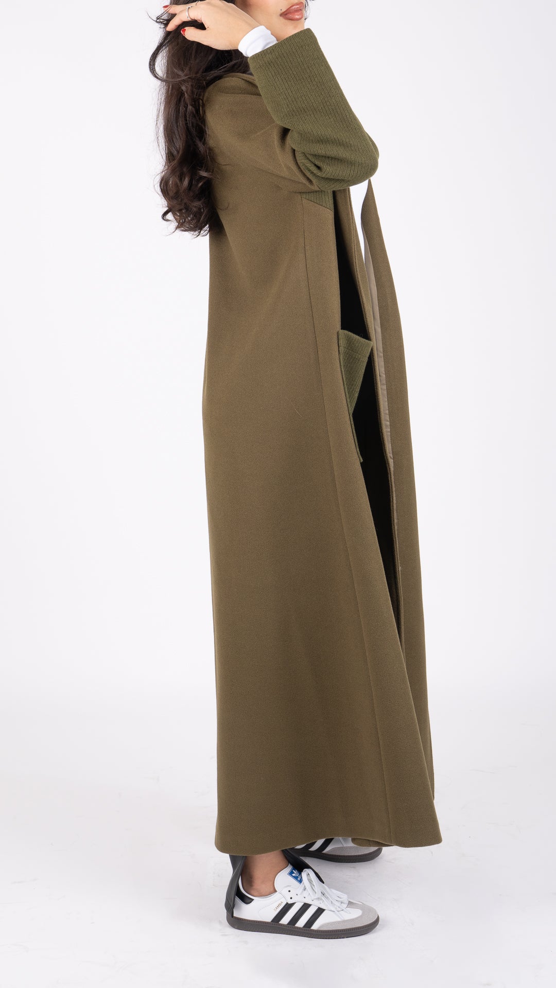 Mix Material Coat  جاكيت