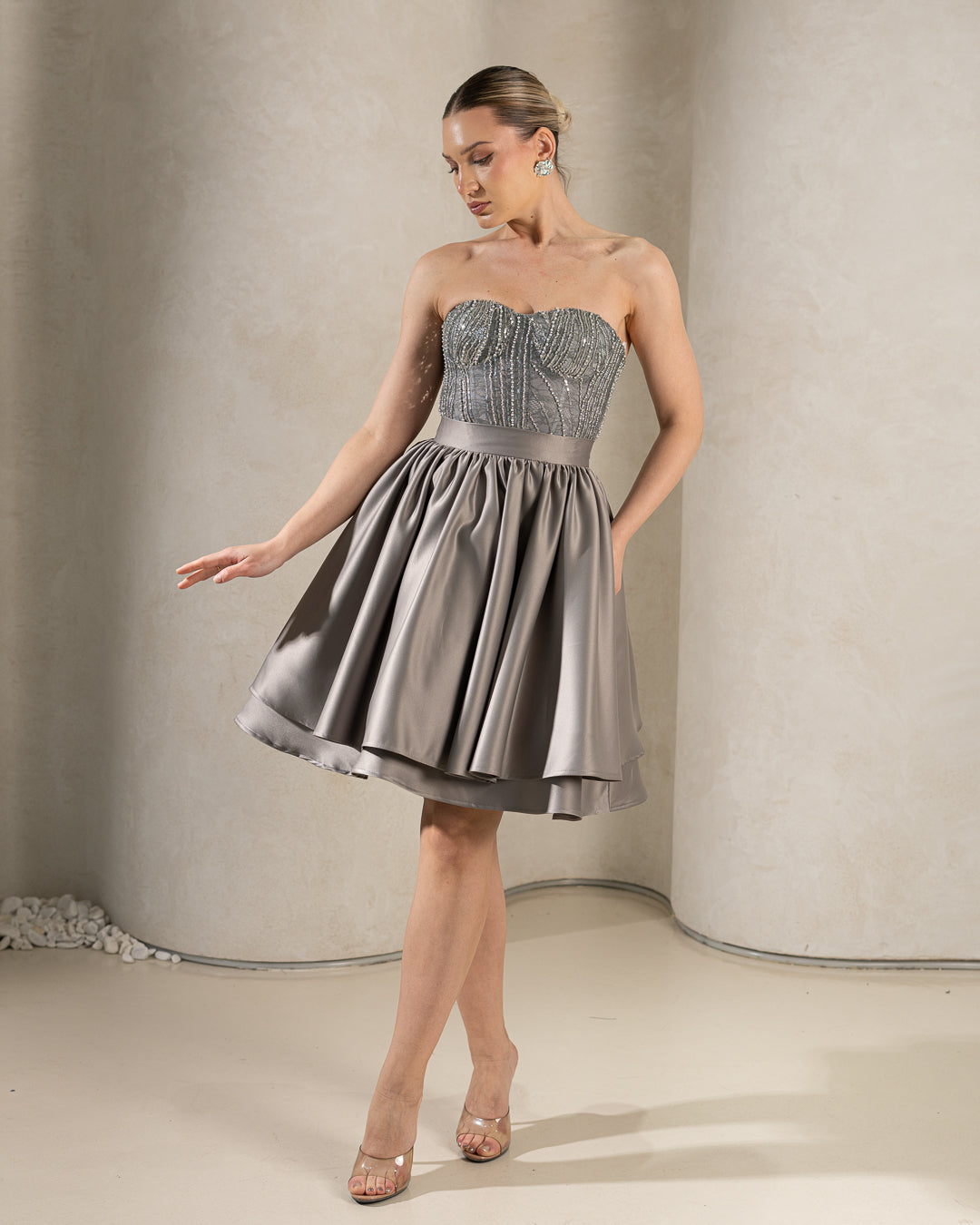 Dream Embroidery Gown / Gray