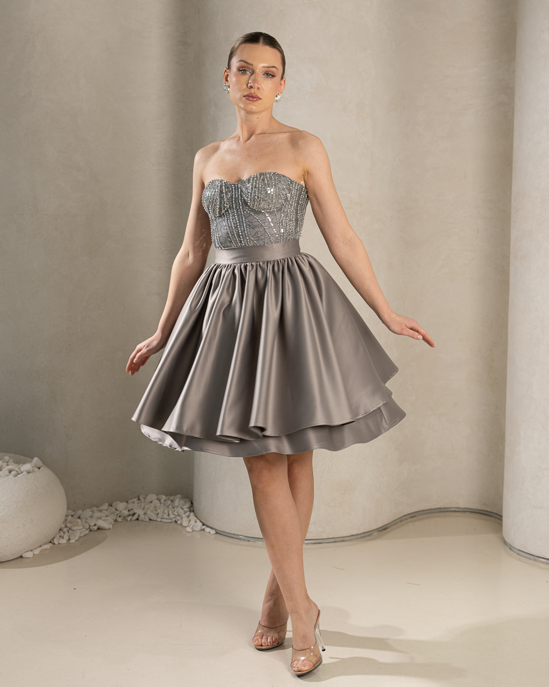 Dream Embroidery Gown / Gray