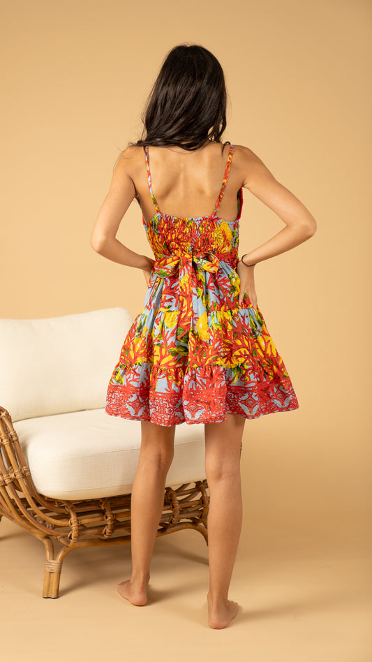 Gray Summer Dress نفنوف / WITHOUT SLEEVES