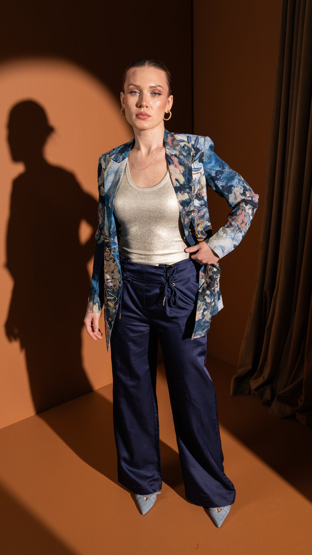 Muse Flow Pants In Navy Blue