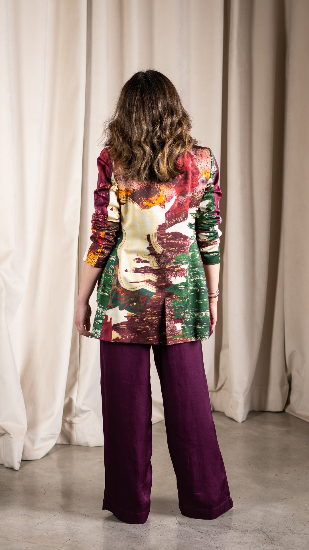 Maroon EMB Blazer جاكيت