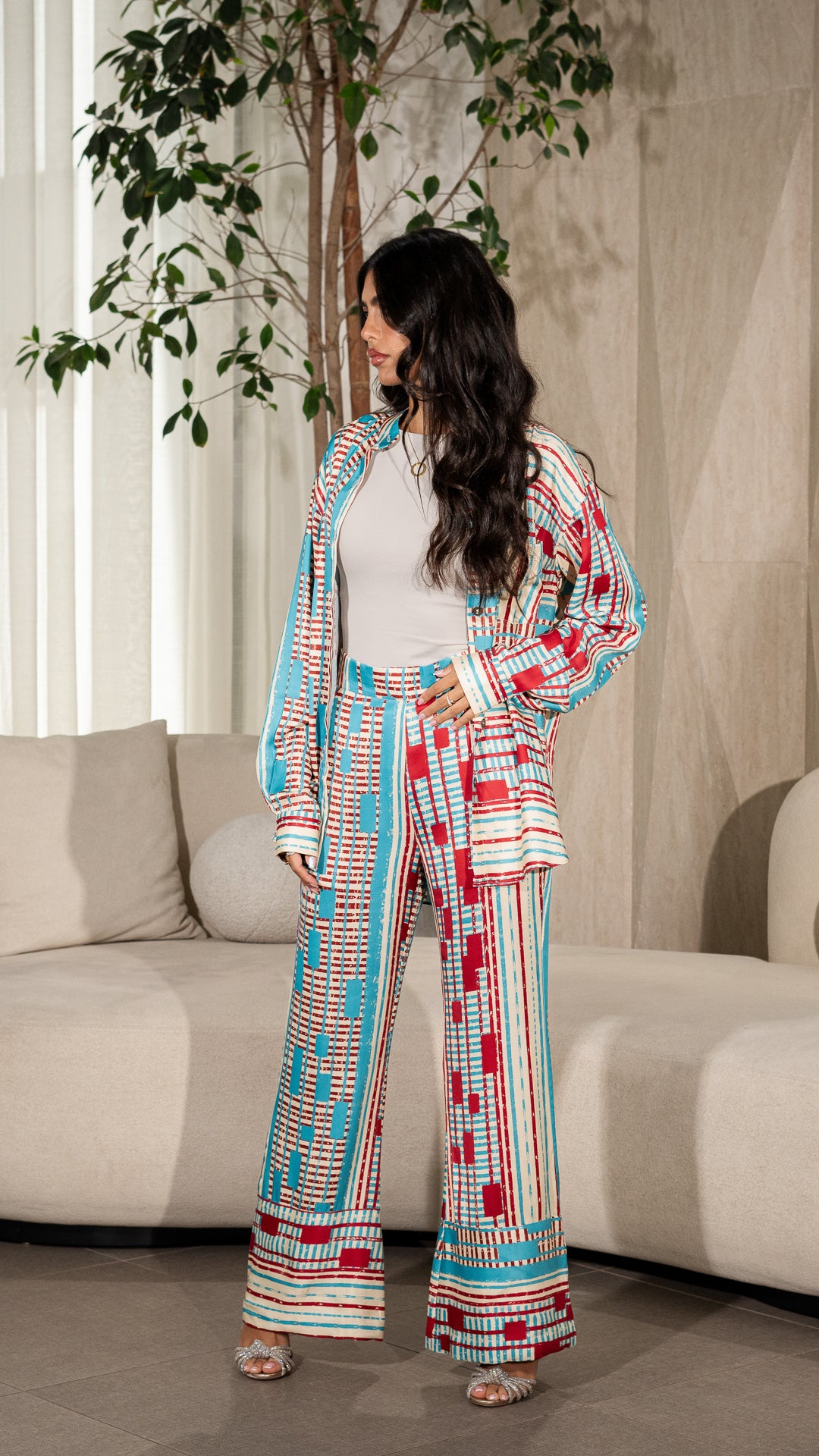 Road Lines Flare Pant (set )