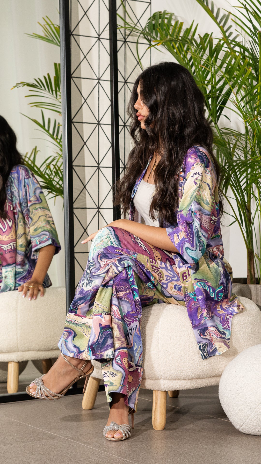 Color Overlapping Shirt ( set ) توب