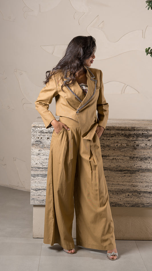 Golden Royal Pleated trouser
