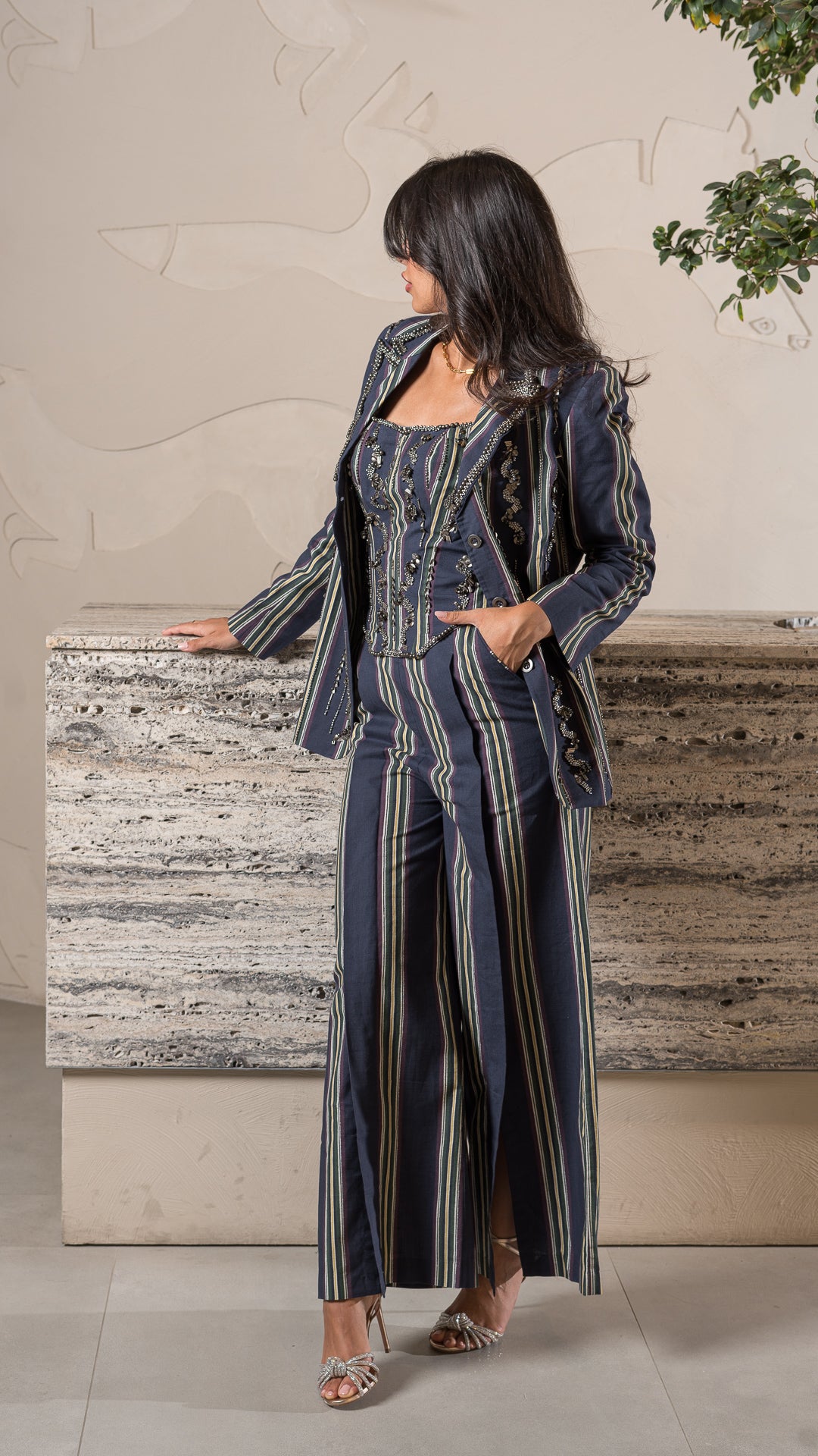 Navy Road EMB Blazer