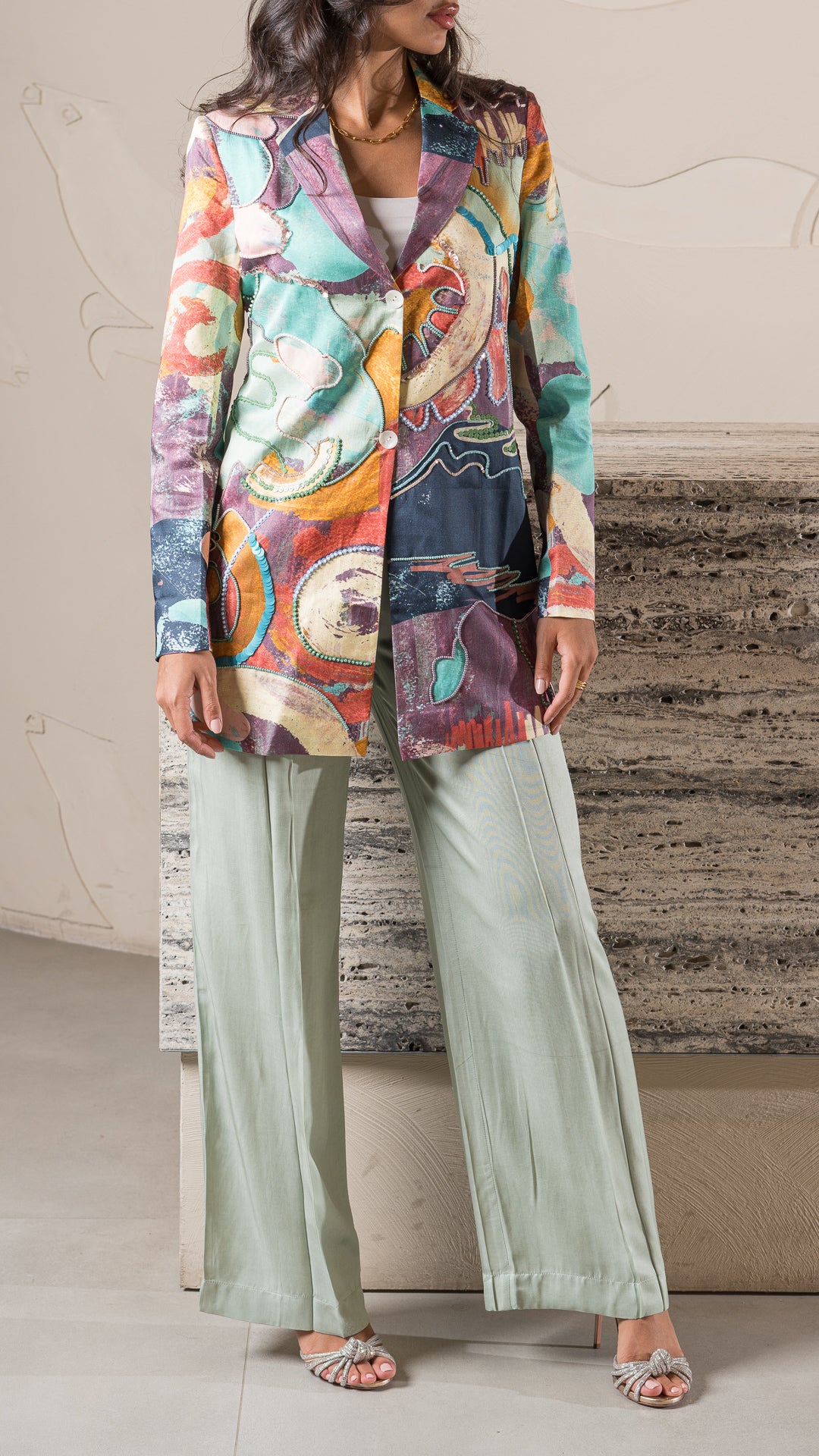 Coffee Overlap Trouser / teffany