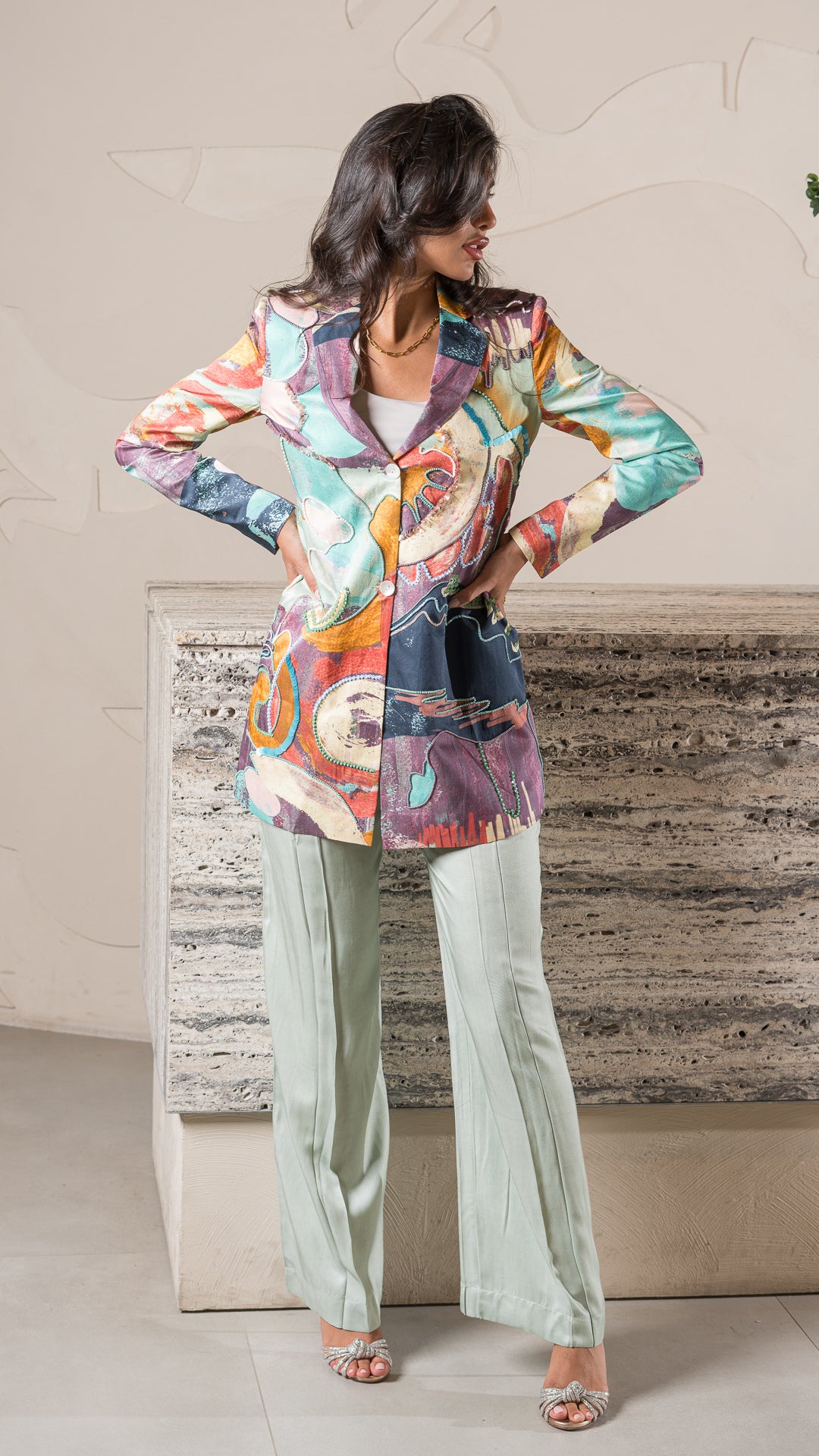 Coffee Overlap Trouser / teffany