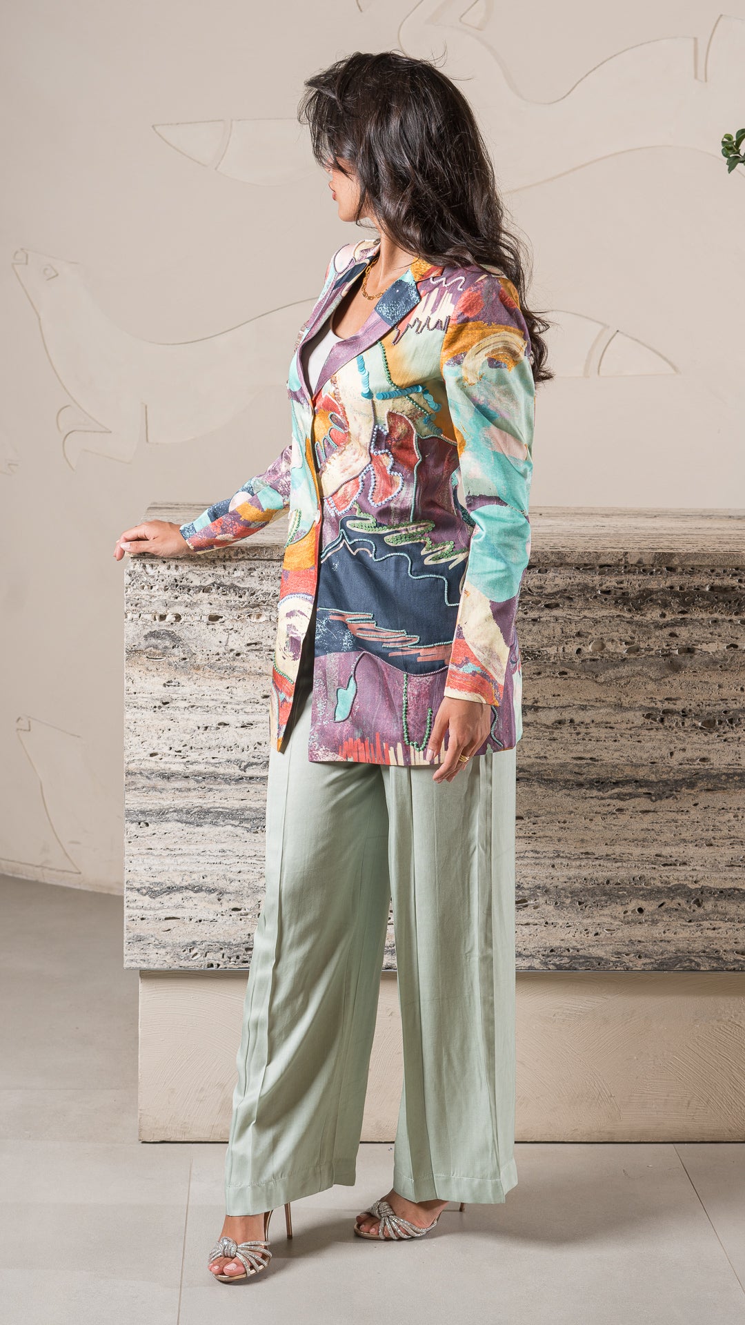 Coffee Overlap Trouser / teffany